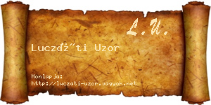 Luczáti Uzor névjegykártya